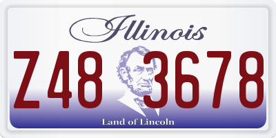 IL license plate Z483678