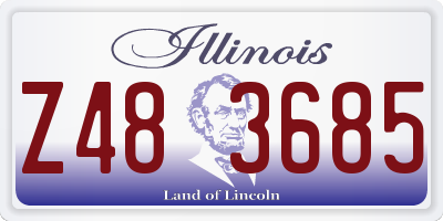 IL license plate Z483685