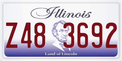 IL license plate Z483692