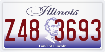 IL license plate Z483693