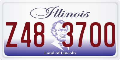 IL license plate Z483700