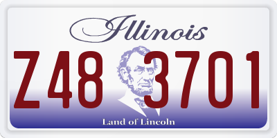IL license plate Z483701