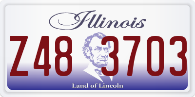 IL license plate Z483703