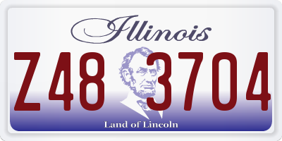 IL license plate Z483704
