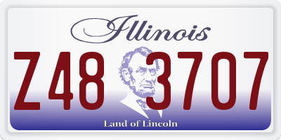 IL license plate Z483707