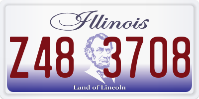 IL license plate Z483708