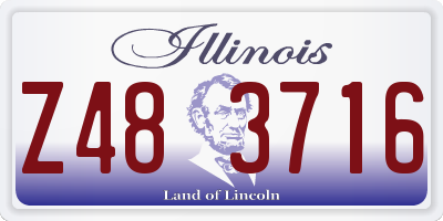 IL license plate Z483716