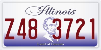 IL license plate Z483721