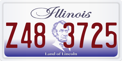 IL license plate Z483725
