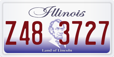 IL license plate Z483727