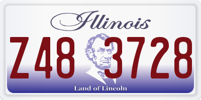 IL license plate Z483728