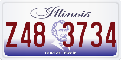 IL license plate Z483734