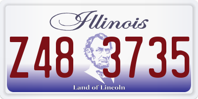 IL license plate Z483735