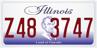 IL license plate Z483747
