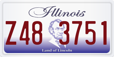 IL license plate Z483751
