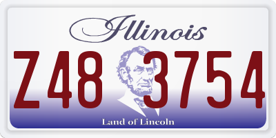 IL license plate Z483754