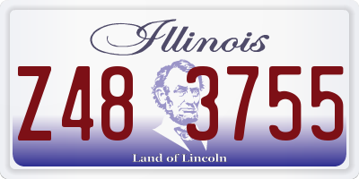 IL license plate Z483755