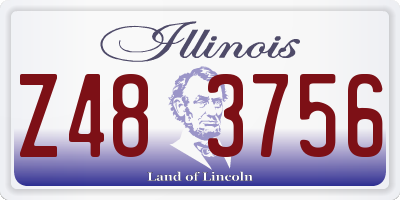 IL license plate Z483756