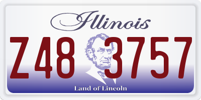 IL license plate Z483757
