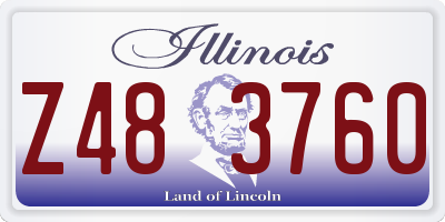 IL license plate Z483760