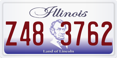 IL license plate Z483762