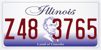 IL license plate Z483765