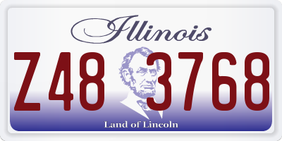 IL license plate Z483768