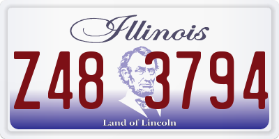 IL license plate Z483794