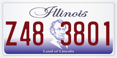 IL license plate Z483801