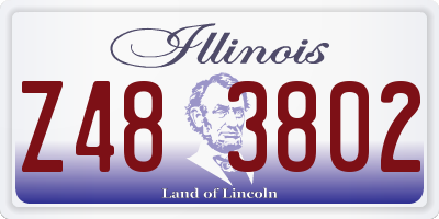 IL license plate Z483802