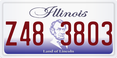 IL license plate Z483803