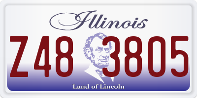 IL license plate Z483805