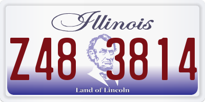 IL license plate Z483814