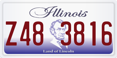 IL license plate Z483816