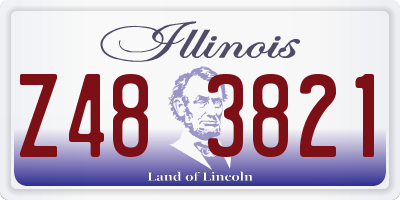 IL license plate Z483821