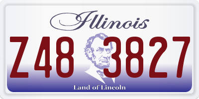 IL license plate Z483827