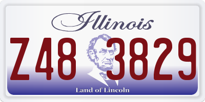 IL license plate Z483829