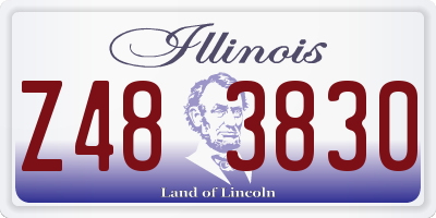IL license plate Z483830