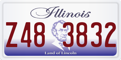 IL license plate Z483832