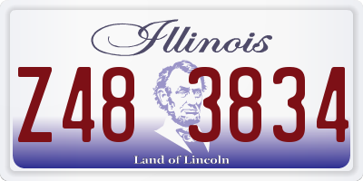 IL license plate Z483834