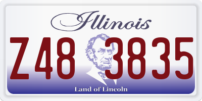 IL license plate Z483835
