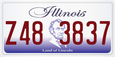 IL license plate Z483837