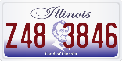 IL license plate Z483846
