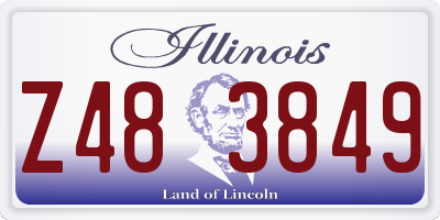 IL license plate Z483849