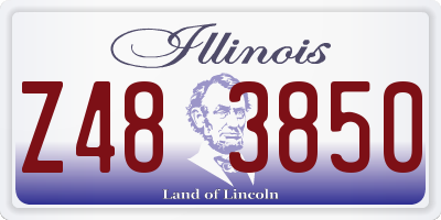 IL license plate Z483850