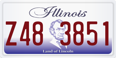 IL license plate Z483851