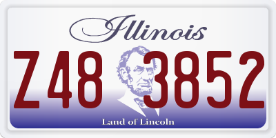 IL license plate Z483852