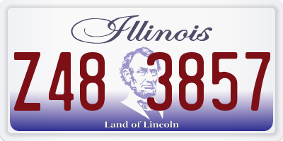 IL license plate Z483857
