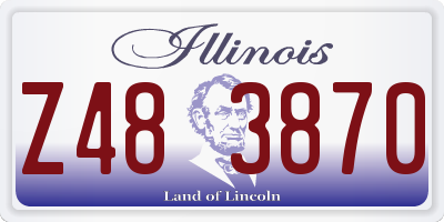 IL license plate Z483870