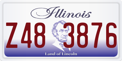 IL license plate Z483876